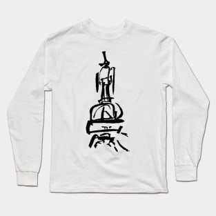 Tower With Cupola - Architect Sketch Long Sleeve T-Shirt